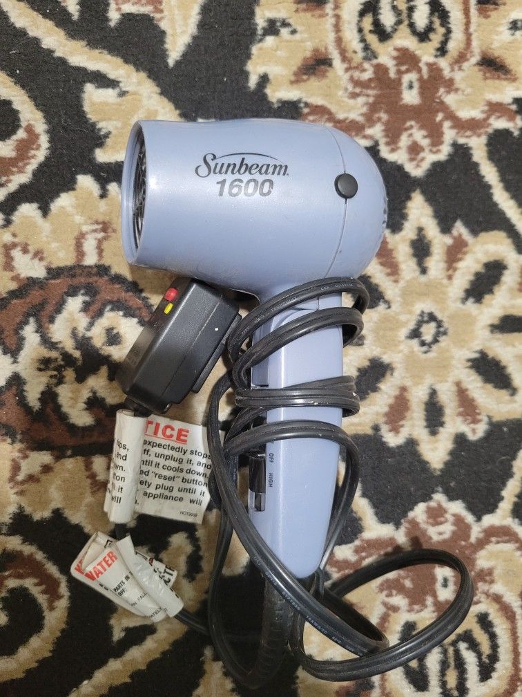 Mini 1600 Watt Folding Compact Hair Blow Dryer Small Travel Size