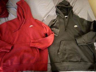 Nike Club Fleece Hoodies – Red and Black size M