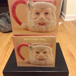 Vintage Santa Mugs New In Box  $10 Each