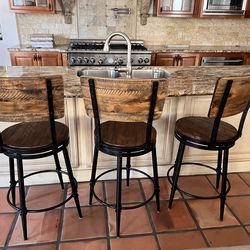 Contemporary Farmhouse Barstools- set of 3