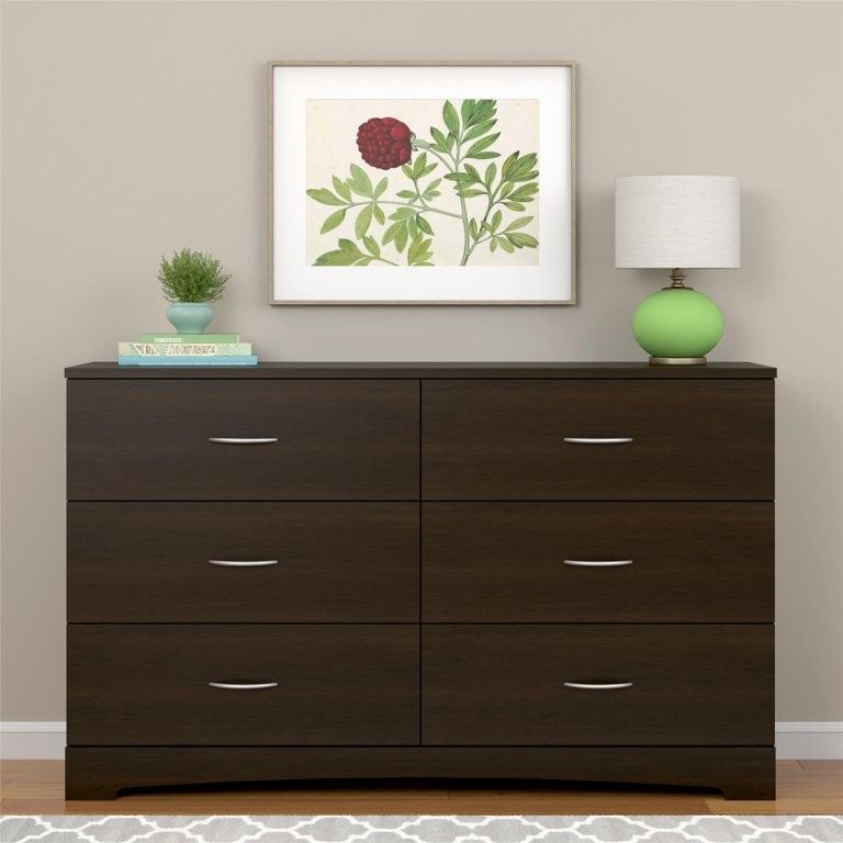 Ameriwood Home Crescent Point 6 Drawer Dresser - Espresso