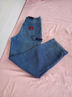 Vintage Phat Farm Jeans Mens Sz. 34 Denim Baggy Patch Skater Wide Leg 90s Y2K