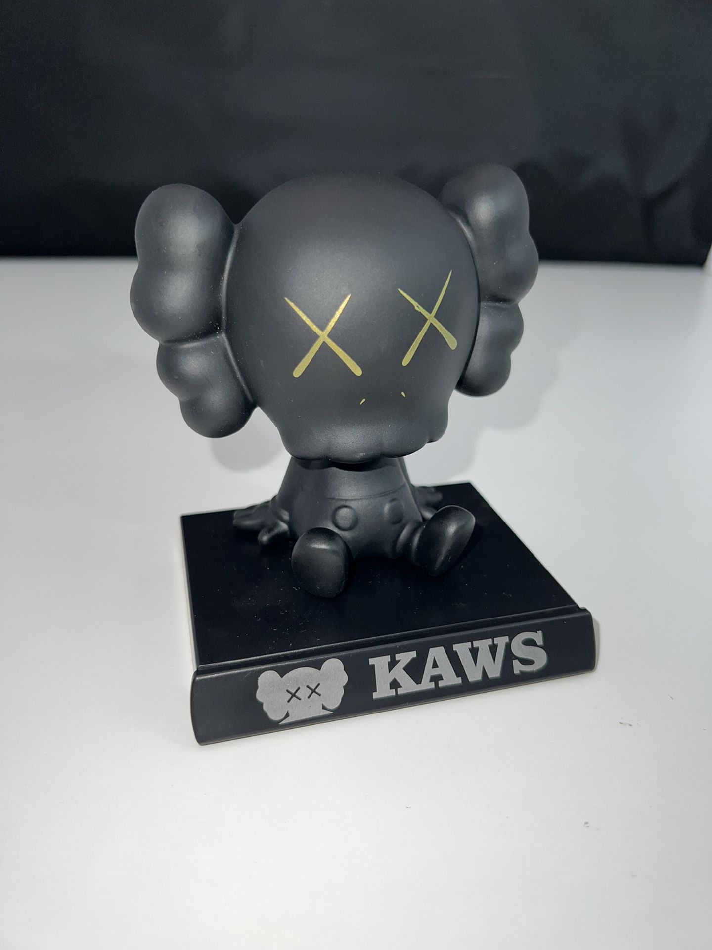 KAWS Inspired Sculpture Bear Figure Collectibles Building Blocks Small, Home Decoration, Model Toy Unique Present Gift - Black