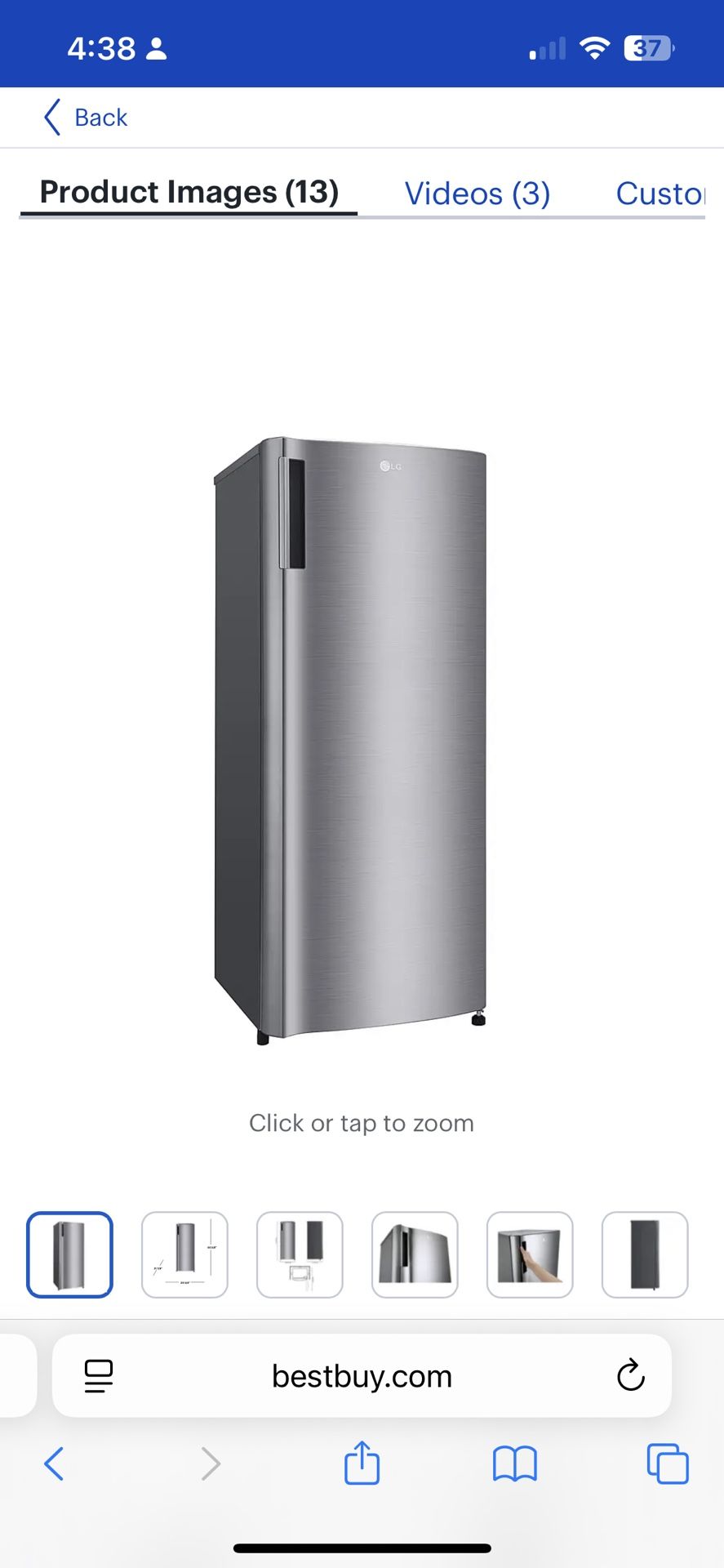 LG - 5.79 Cu. Ft. Top-Freezer Refrigerator with Semi Auto Defrost - Mini Fridge