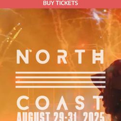 Friday 8/29 NORTH COAST ticket 