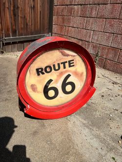 Double sided Route 66 sign