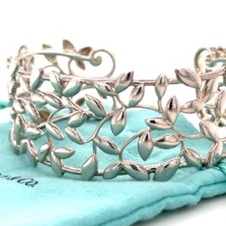 Tiffany & Co. Paloma Picasso Olive Leaf Cuff - Sterling Silver, Size Med