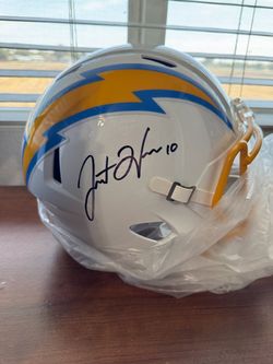 Signed Justin Herbert Replica Helmet