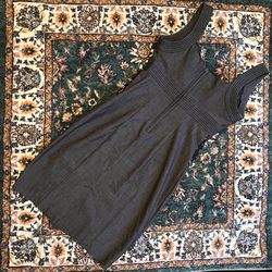 Black Chambray Bustier Dress