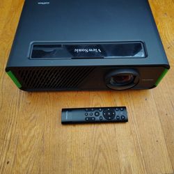 ViewSonic (X2-4K) 4K UHD LED 240Hz, 4.2ms Gaming Projector with Rolling Storage Bag, Stand, and Portable 80" Screen