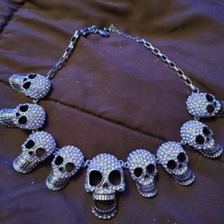 SKULL Rhinestone Choker