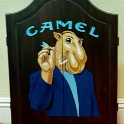Vintage Joe Camel dart board wall cabinet display