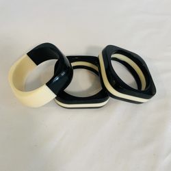 3 Set Of Resin Bangles 