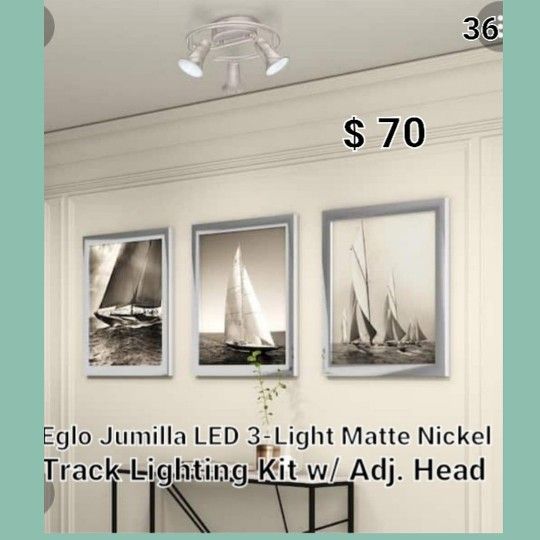 New Eglo Jumilla Led 3 Light Matte Nickel 
