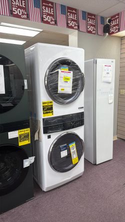 Electrolux 4.5 cu. ft. Stacked Washer and 8.0 cu. ft. Electric Dryer Laundry Tower in White with SmartBoost Premixing, Energy Star