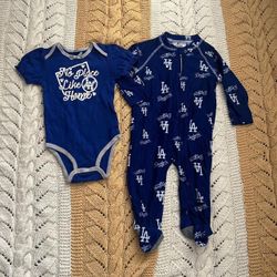 2pc Baby Dodgers set 💙 sizes 6/12m