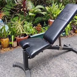NAUTILUS HIGH END  ADJUSTABLE  BENCH (Inclines / Goes Flat / Declines)