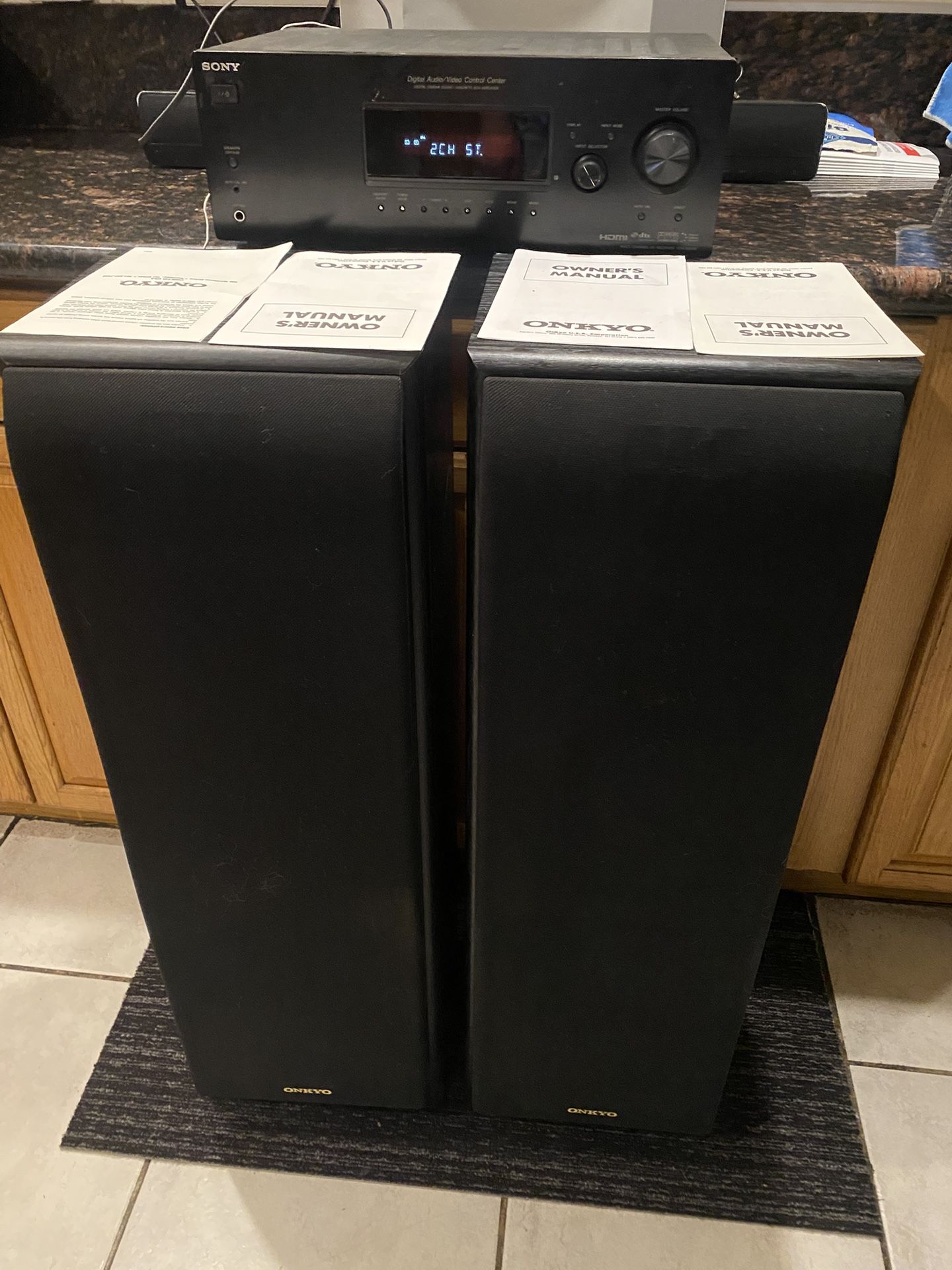 Onkyo Floor/Tower Speakers Free Receiver 