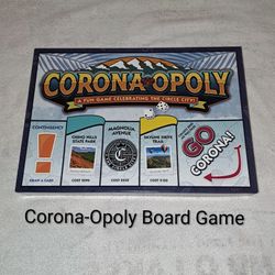 Corona-Opoly Board Game In Excellent New Condition (Is Complete Nothing Missing)