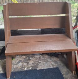 Wood bench