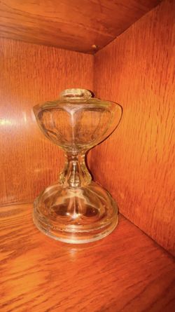 Vintage Glass Oil Lamp Base