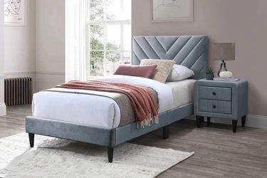 New twin size platform beds with orthopedic mattress included