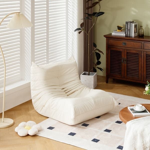 Single Lazy Sofa Soft Sponge Lounger Bean Bag Chair