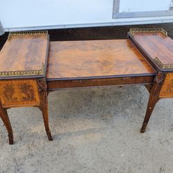 Antique French Walnut Coffee Table Writing Desk