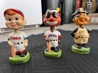 Vintage Baseball Team Ceramic Figurines – Set of 6 – Braves, Rangers, Giants & More