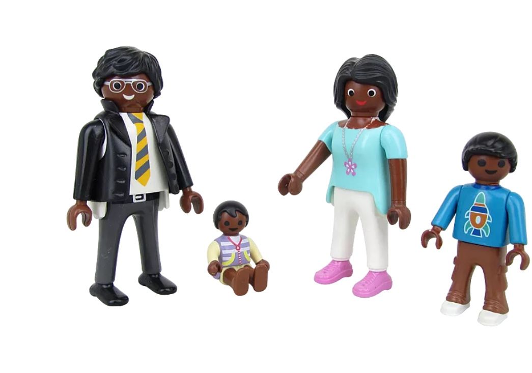 AFRICAN BLACK FAMILY OF 4 Playmobil New
