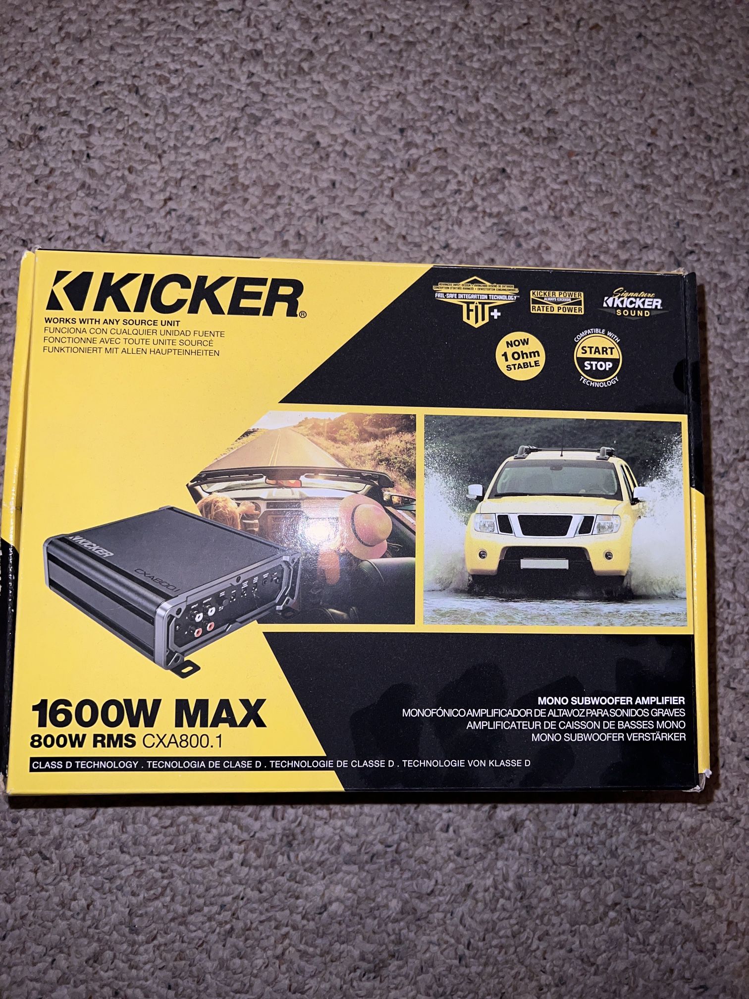 Kicker 12” Subwoofer With 800watt Amp
