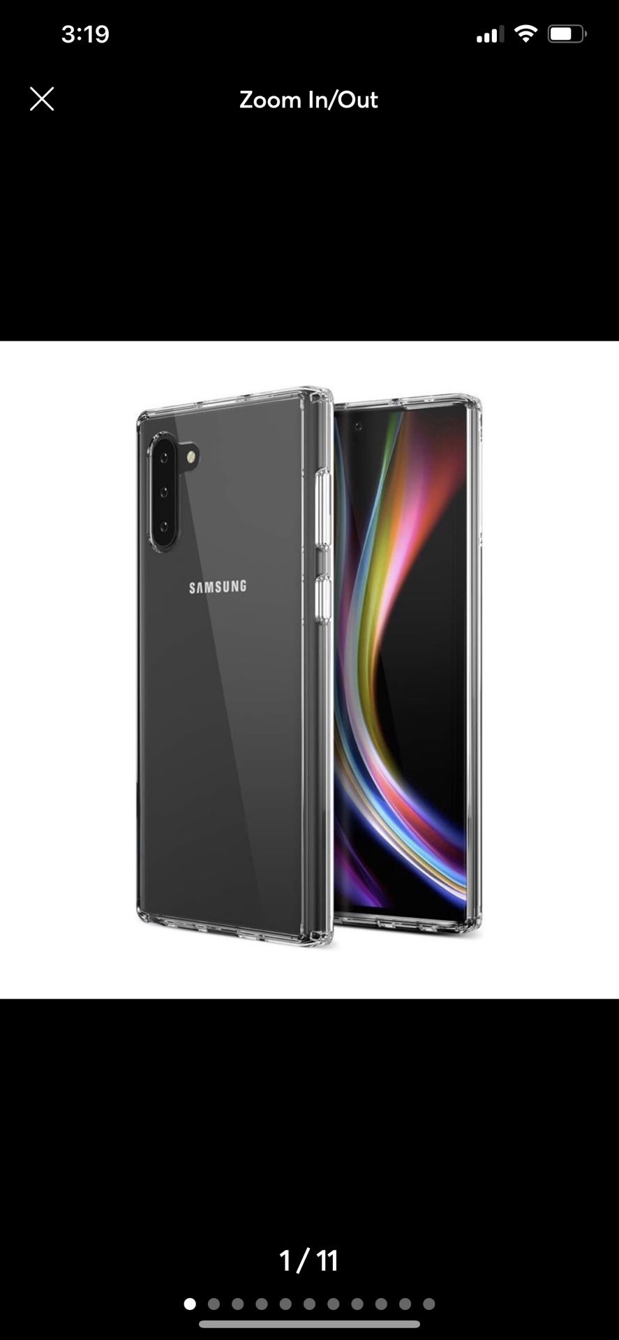 Crystal Clear Samsung Galaxy Note 10 Case