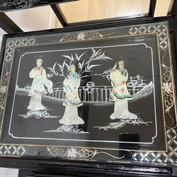 Set of 4 Mother Of Pearl Nesting Tables