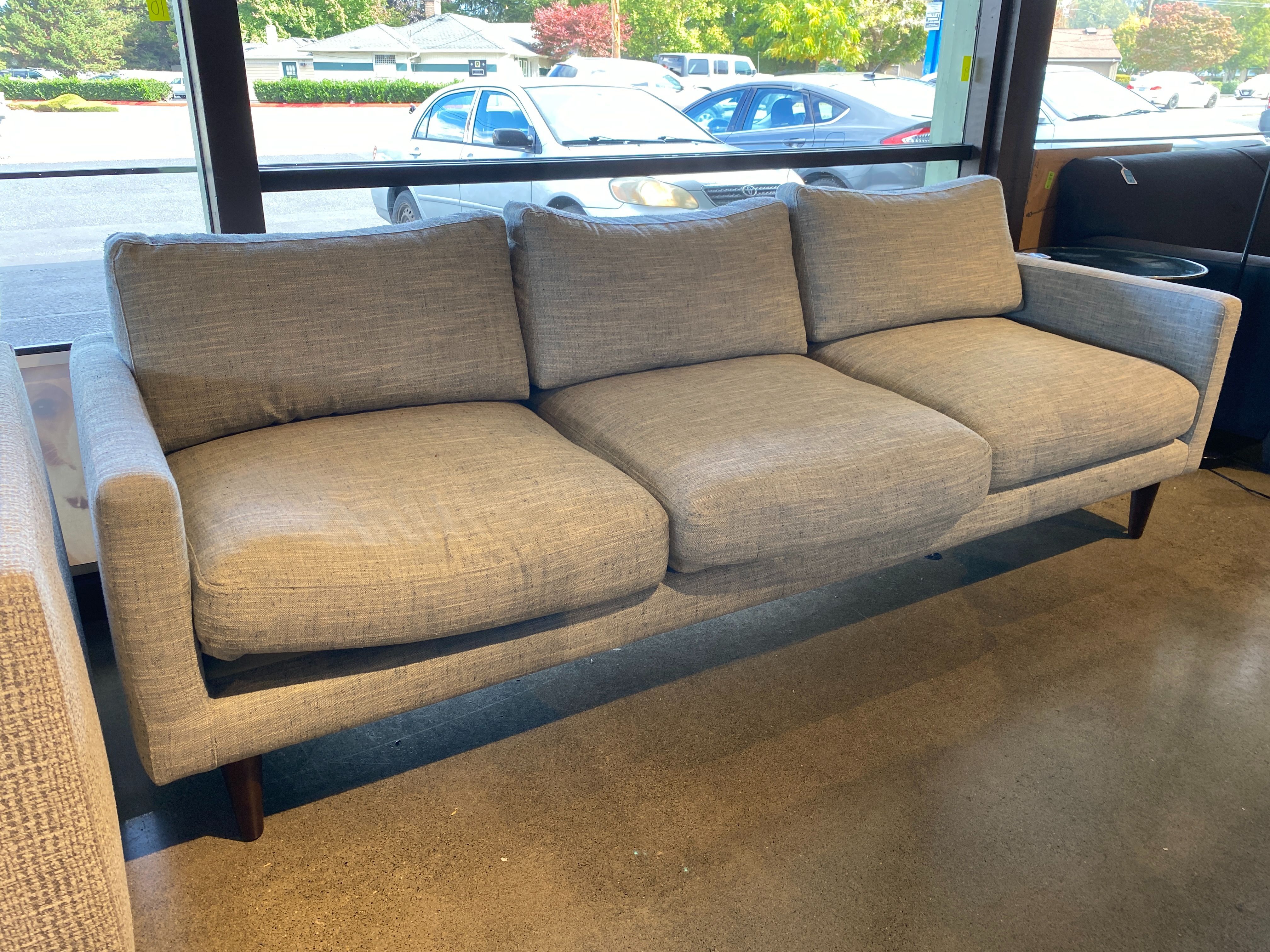 Minimal Modern Neutral Grey 3-Seater Sofa