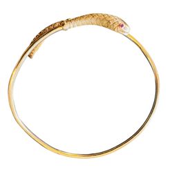 9kt Rose Gold Bypass Snake Bracelet
