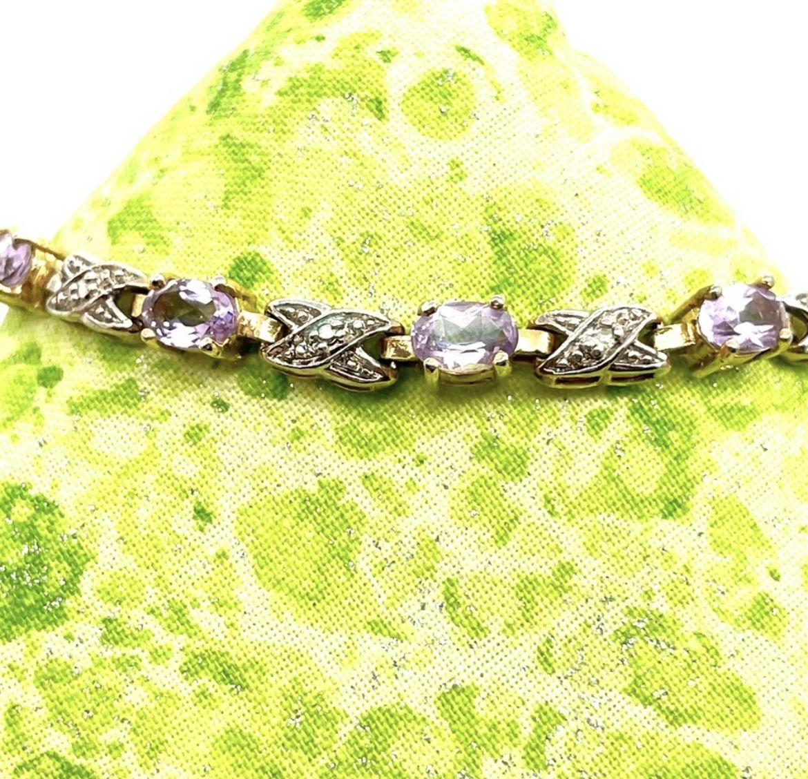 Vermeil Sterling Amethyst Bracelet