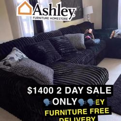 NEW BLACK SECTIONAL BY ASHLEY FURNITURE $1599 TODAY ONLY