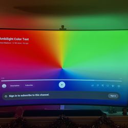 65” Curved Samsung TV w/ Smart Lights & Mount