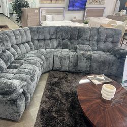 New Gray Power Recliner Sectional Couch! Includes Free Delivery 🚚!