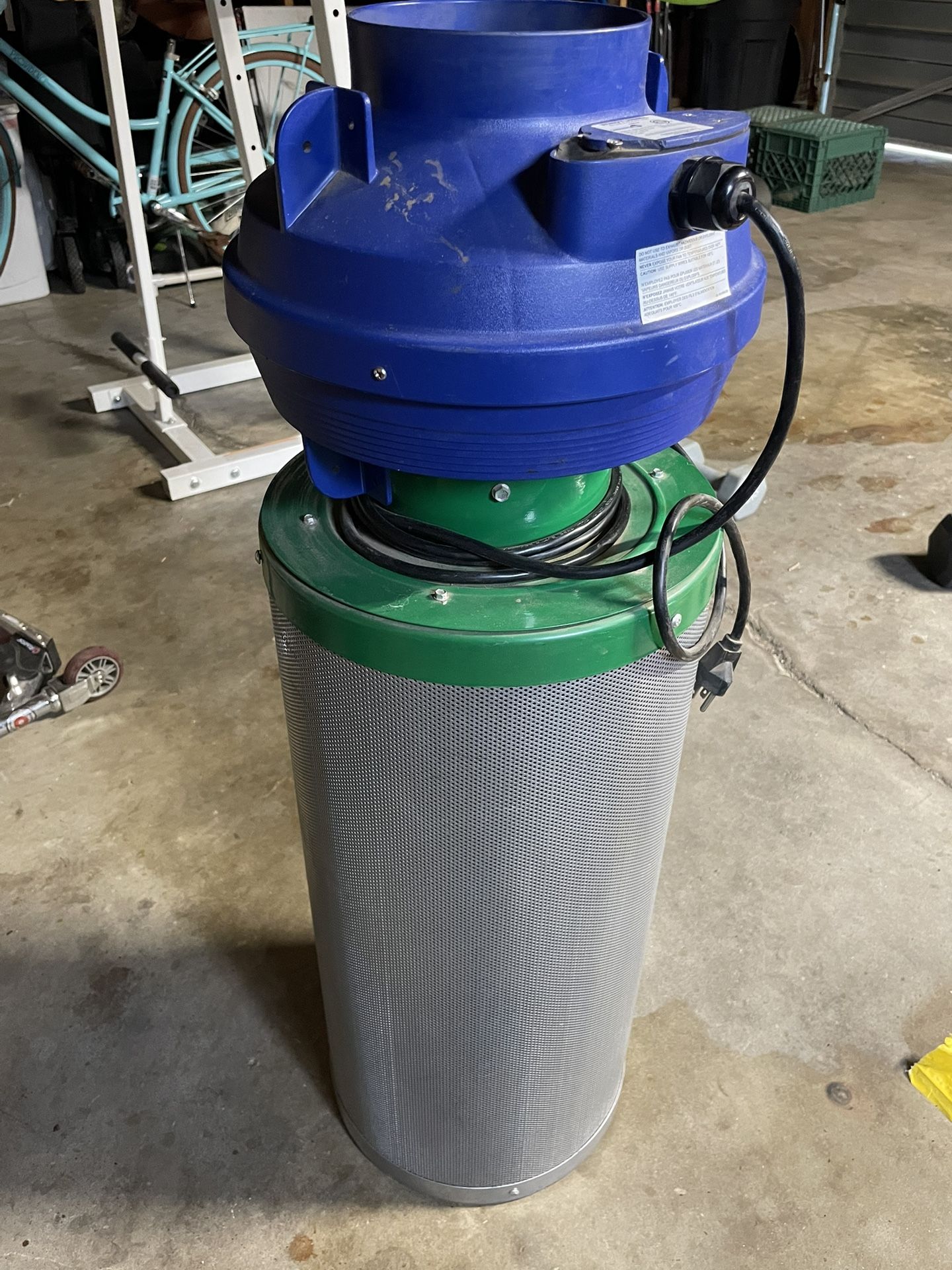 6 Inch Inline Fan. With Carbon Filter.