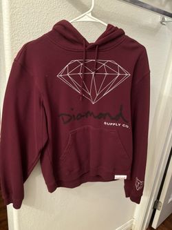 Maroon Diamond Hoodie Size Small 