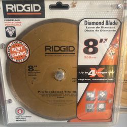 Ridgid Tile Blades 8” Diamond For Cutting Tile
