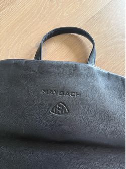 Maybach Black Leather Garment Bag with Accessories Luxury Travel Organizer