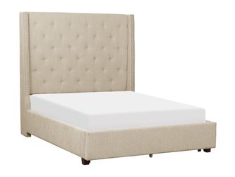 Fairborn Beige Full Platform Bed