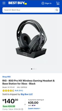RIG 800 Pro HX Wireless Gaming Headset & Base Station
