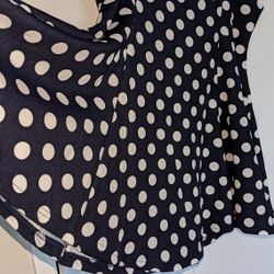 Cute Polka Dot Skirt With Straps Flare Unlined Stretch Swing