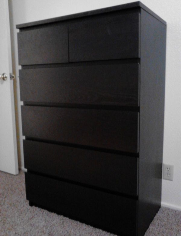 Ikea Balck Malm 6 Drawer Chest Dresser Furniture In San Ikea Balck Malm 6 Drawer Chest Dresser Furniture In San Francisco Ca Offerup