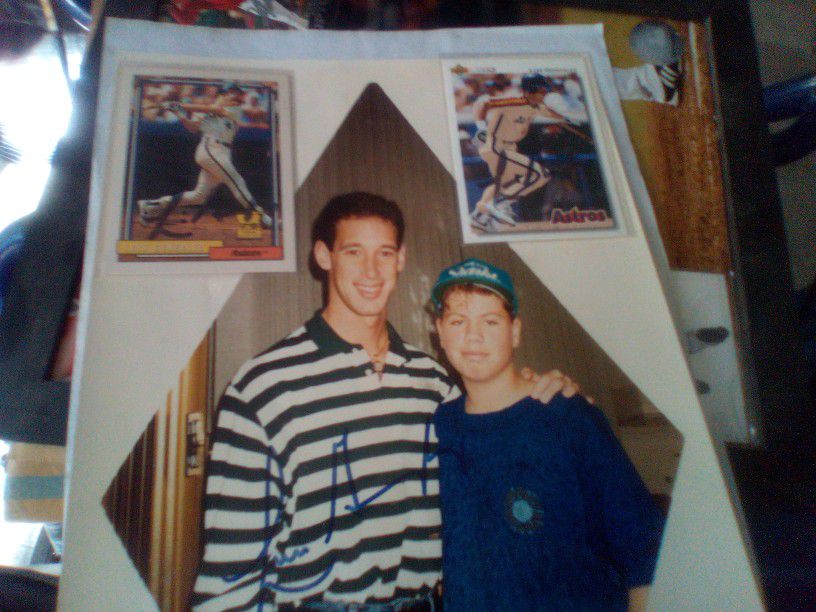 Luis Gonzalez Has A Young Man And Then A Couple Of His Baseball Cards