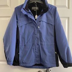Pacific Trail Blue/Black Winter Coat Women's Size Large