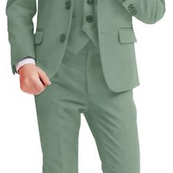 Pieces Boys Suit for Formal Wedding Outfit Kids Tuxedo Dress Clothes Toddler Teen Blue Green Size 5